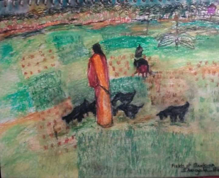 Portrait painting by Swagata Bose